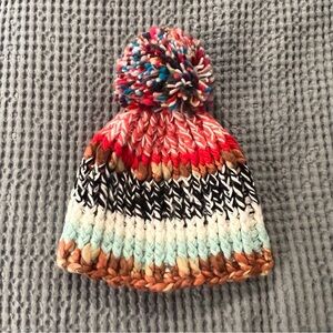 ROOLEE Beanie - Multicolor Chunky Yarn Crochet with pom pom